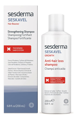 Sesderma Seskavel Champú Fortalecedor Para El Cabello, 6.8.