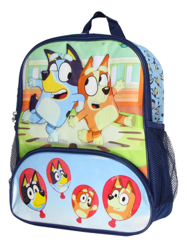 Bluey 14 Mochila Viaje Escolar Niños, Bolsa Juguetes,