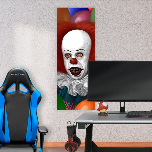 Cuadro Grande 30x80 Cm Terror It Pennywise Clasico Animeras