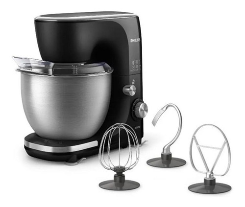 Imagen 4 de 4 de Batidora de pie Philips 7000 Series HR7922 negra 220 V