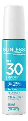 Protetor Solar Labial Hidratante Fps30 Roll-on Sunless 15ml