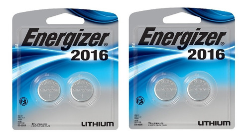 Kit 2 Pacotes Bateria Botao Energizer 2016 Lithium 3v Cr2016