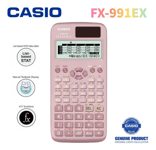 Calculadora Científica Fx-991ex Classwiz 552 Func Color Rosa