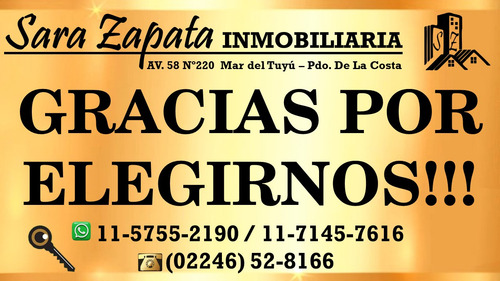 Hermoso Duplex - Unidad Funcional Al Medio Del Complejo, En Mar Del Tuyú - Av. 58 E/2 Y 3. Sara Zapata Inmobiliaria Vende