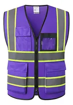 Comprar Chalecos De Seguridad Hataunki De Malla Violeta Reflectante