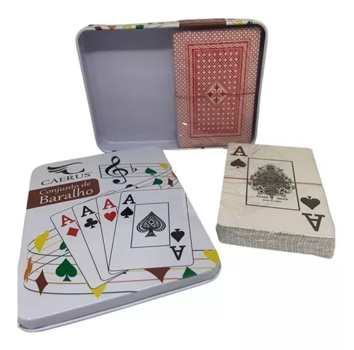 Kit Jogo de Cartas Baralho truco poker 100% Plástico - LT-20027 - mjs smart  imports - importados e nacionais