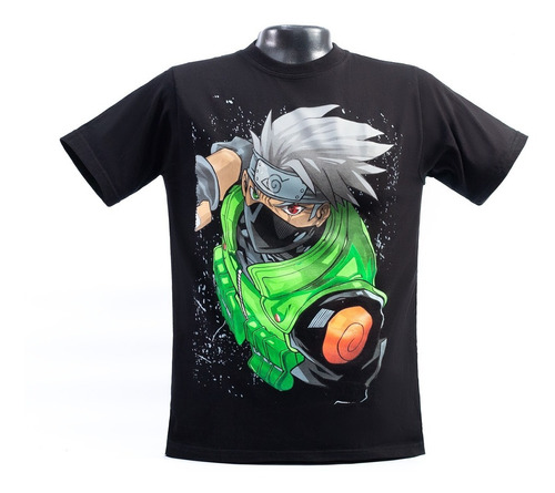 Franela Kakashi Naruto Unisex Adulto Algodón