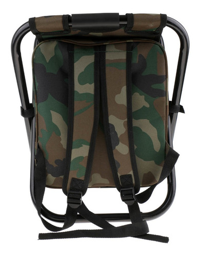 Silla De La Mochila Que Acampa Camuflaje