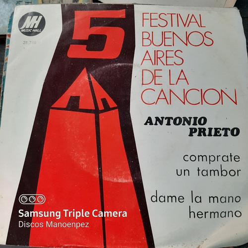 Simple Sobre Antonio Prieto 5 Festival Bs As Cancion Mh C24