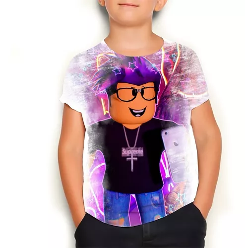 Camiseta Camisa Roblox Desenho Infantil Jogo Kids Em Alta 03