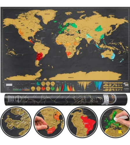 Mapa Mundi Raspable Mapa Del Mundo Para Raspar Viajeros