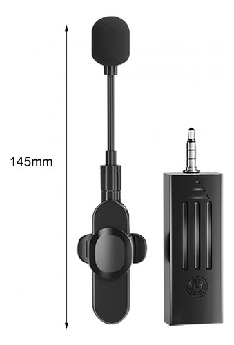 Lavalier Lapel Mic Micrófono De Solapa Inalámbrico 2 En 1