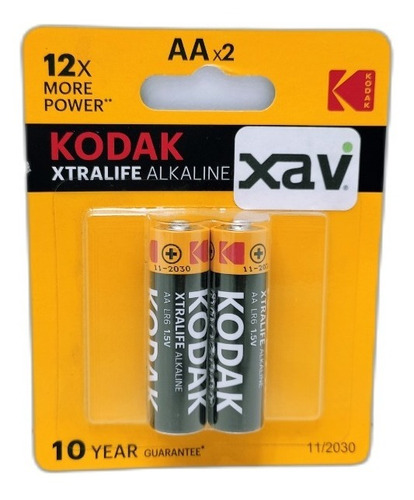 2 Pila Bateria Aa Alcalina Xtralife Kodak 6402 1.76 Xavi
