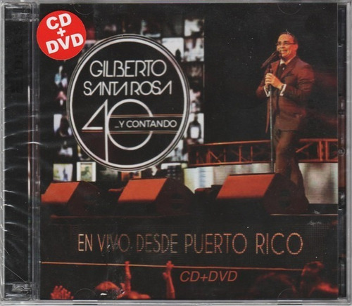 Cd+dvd Gilberto Santarosa - 40 Y Contando En Vivo Pto. Rico