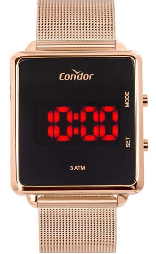 Relógio Condor Feminino Digital Rose Milanese Cojhs31bab/4j