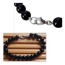 Comprar Pedras - Pulseira Unissex Pedras Ônix 8mm E Prata, Cód333p17
