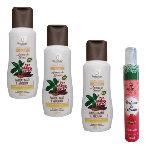 3 Sabonete Íntimo Bio Instinto Barbatimão Aroeira 1 Perfume