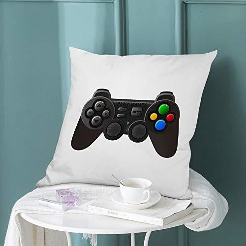 Cojines Ofloral Gamer Funda De Almohada, Joystick Negro Con