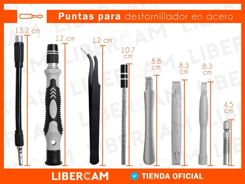 Imagen 5 de 10 de Kit Destornillador Telefono Celular iPhone Samsung Tablet Pc