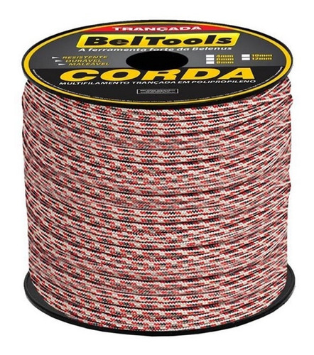 Corda Seda Carretel 10mm 165m Pt/vm/bc Beltools