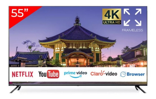 Imagen 1 de 1 de Aiwa Tv Led Frameless 55  4k Smart Linux Aw55b4kf
