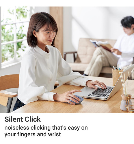 Elecom Shellpha Ratón Inalámbrico Ergonómico, Clic Silencios