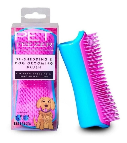 Imagem 1 de 7 de Escova E Rasqueadeira Pet Teezer - Preta E Roxa