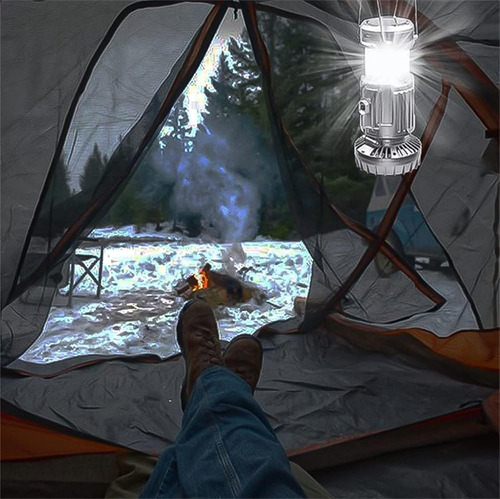 Lámpara Recargable Solar Linterna Camping Led --para Acampar