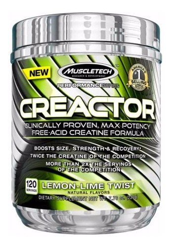 Creatina Muscletech Creactor (120 Srsv) Varios Sabores!
