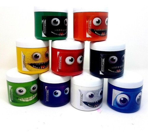 Pack X 10 Colores De Tempera Acuarel En Pote  X 250 Gr C/u