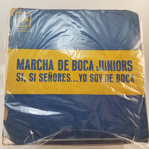 Los Alegres Cantores Marcha De Boca Junios Vinilo Simple Mb