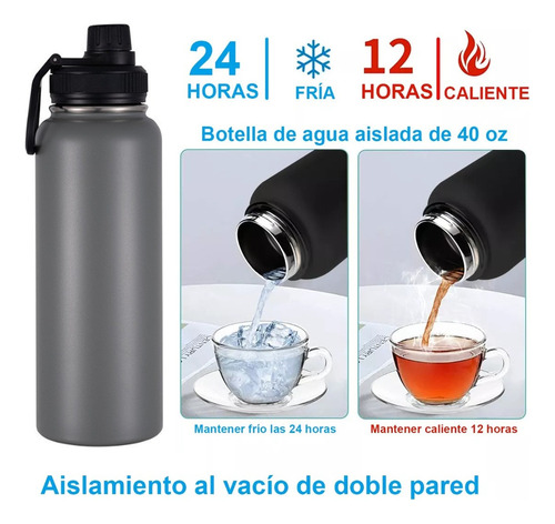 . Botella De Agua Fría/caliente De Acero Inoxidable De 1.2 L