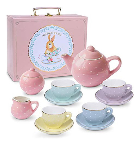 Joyero Porcelana Tea Set Para Niñas Pequeñas, Diseño J45do