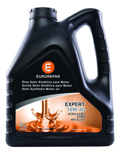 Aceite Para Motor Semi Sintetico Eurorepar Expert 10w40 4l