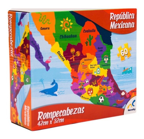 Rompecabezas Republica Mexicana 60 Pzas Jca-674