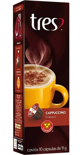 Cápsula De Café Três Corações Cappuccino Kit Com 50 Unidades