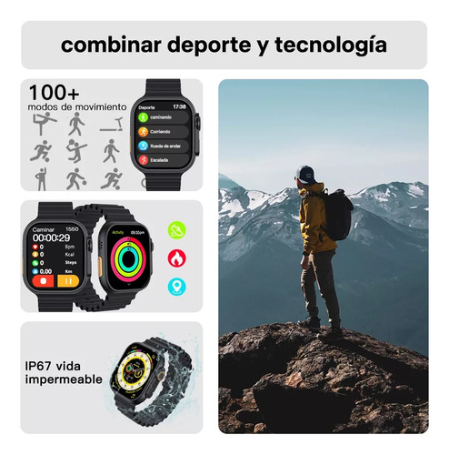 Smartwatch Reloj Inteligente Bluetooth Llamada Mujer Hombre