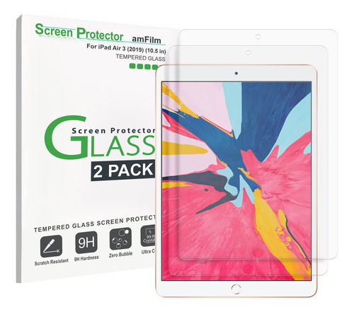 Amfilm Glass Screen Protector Para iPad Air 3, iPad Pro 10.5