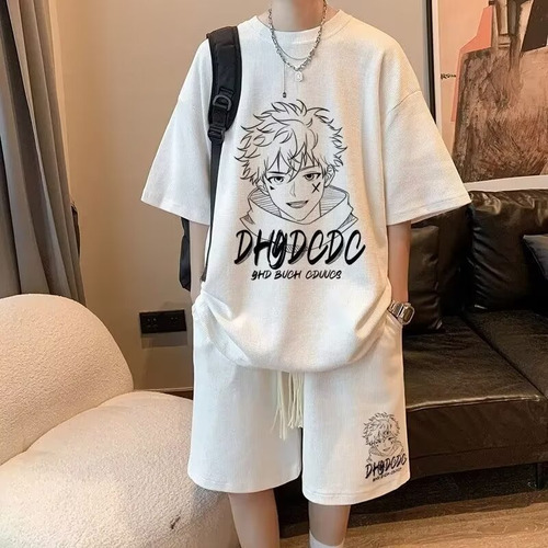 Conjunto Casual De Camiseta Y Pantalones Cortos De Verano En