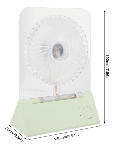 Ventilador De Escritorio Con Agua, Transparente, Montado En