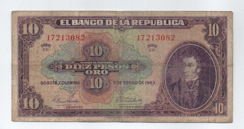 Billete 10 Pesos 1963