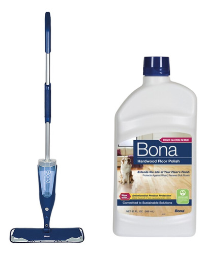 Pack Bona Premium Spray Mop + Polish Brillo Proteccion 