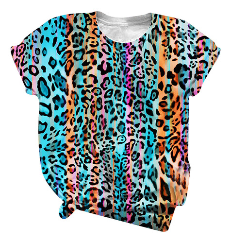 Sudadera Con Estampado De Leopardo Para Mujer, Bonita Camisa