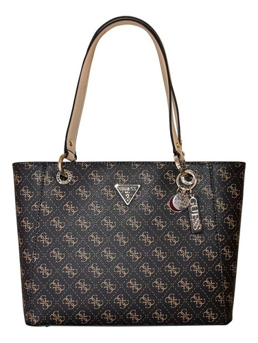 Guess Bolso Tote Noelle Pequeño Noel, Logotipo Marrón
