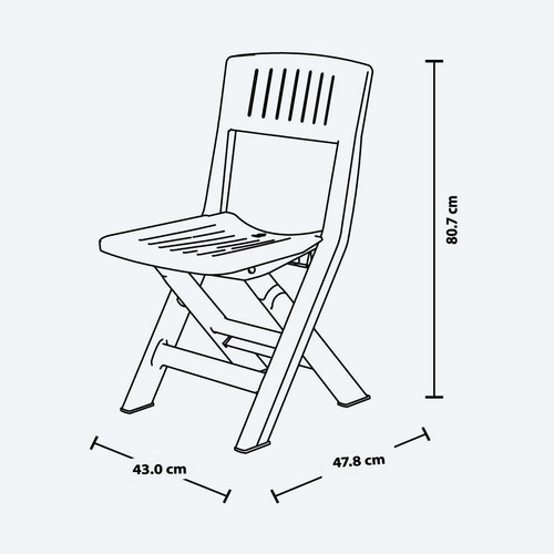 Imagen 3 de 4 de Silla Plegable Wengue Rimax