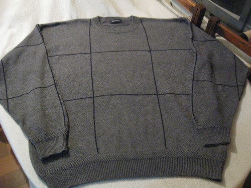 Sweater; Cuello Redondo Nautica Talla Xl Color Gris