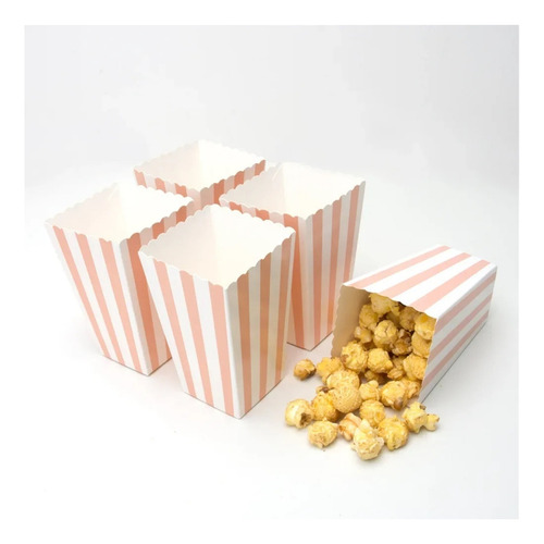 Cubo De Cartón For Palomitas De Maíz De 25 Piezas Con Bolsa