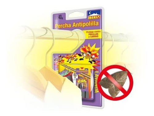 Percha Antipolilla Lavanda Iberia X 4un Protege Ropa Perfuma