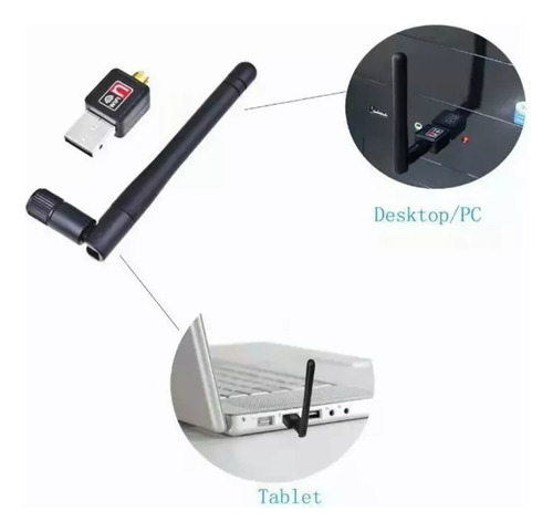 Adaptador Antena Wifi Usb Tarjeta De Red Inalámbrica 300mbps