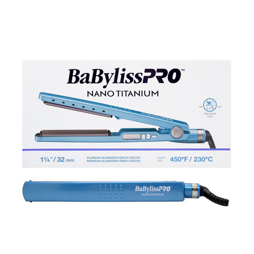 Planchita de pelo BaBylissPRO Nano Titanium Iónica Digital BABNT2091T azul 220V